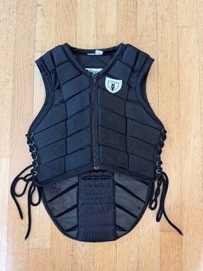 Tipperary Eventer Riding Safety Vest - Black YXS
